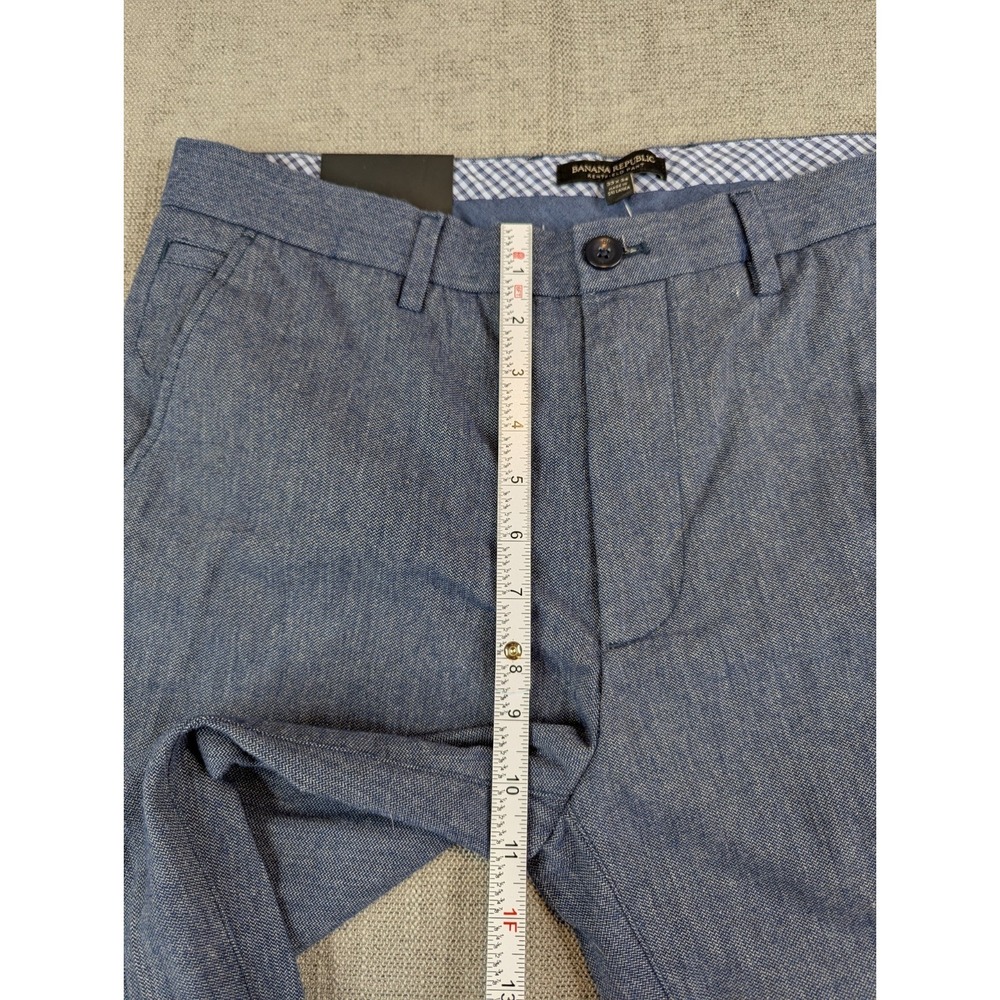 NWT Banana Republic Pants Mens 33x34 Blue Chino Kentfield Slim Fit Cotton Casual - Picture 8 of 11